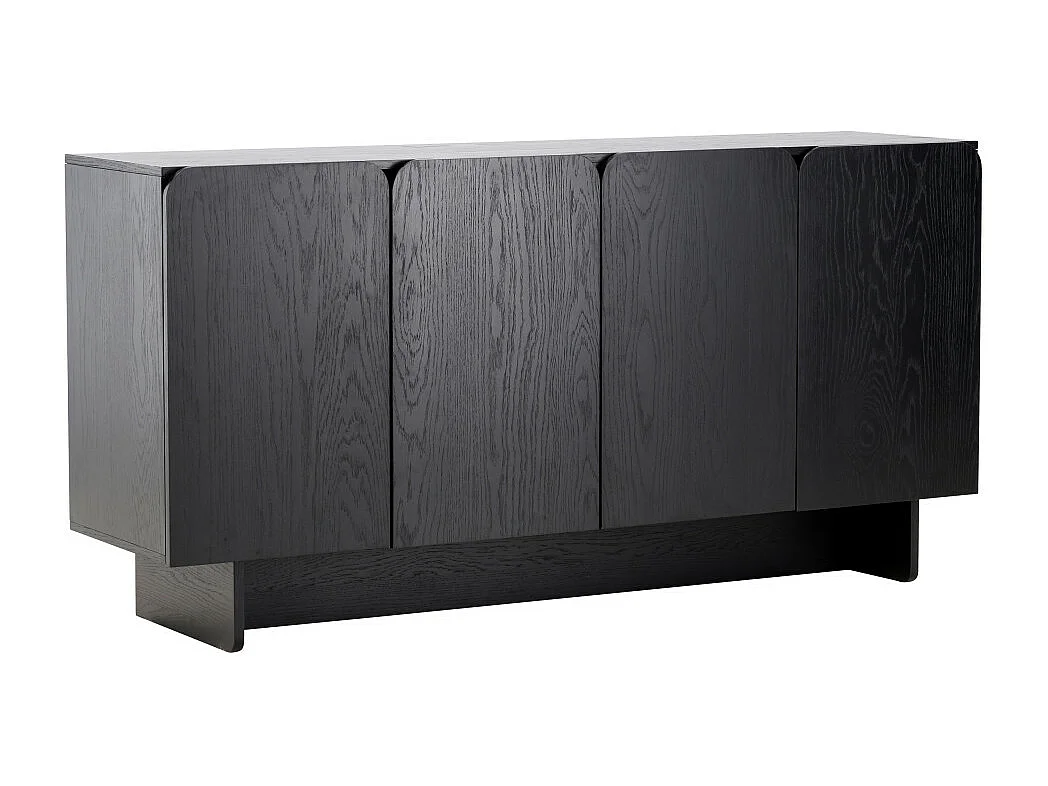 Tyreso - Buffet 4 portes en bois L160cm - Noir