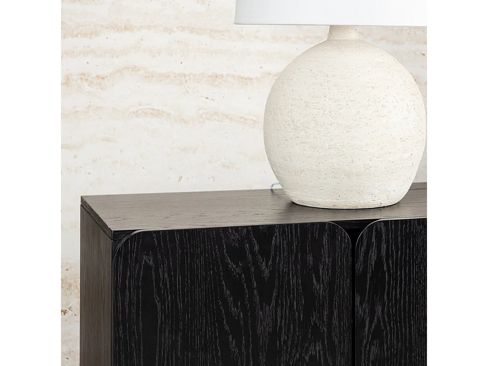 Tyreso - Buffet 4 portes en bois L160cm - Noir