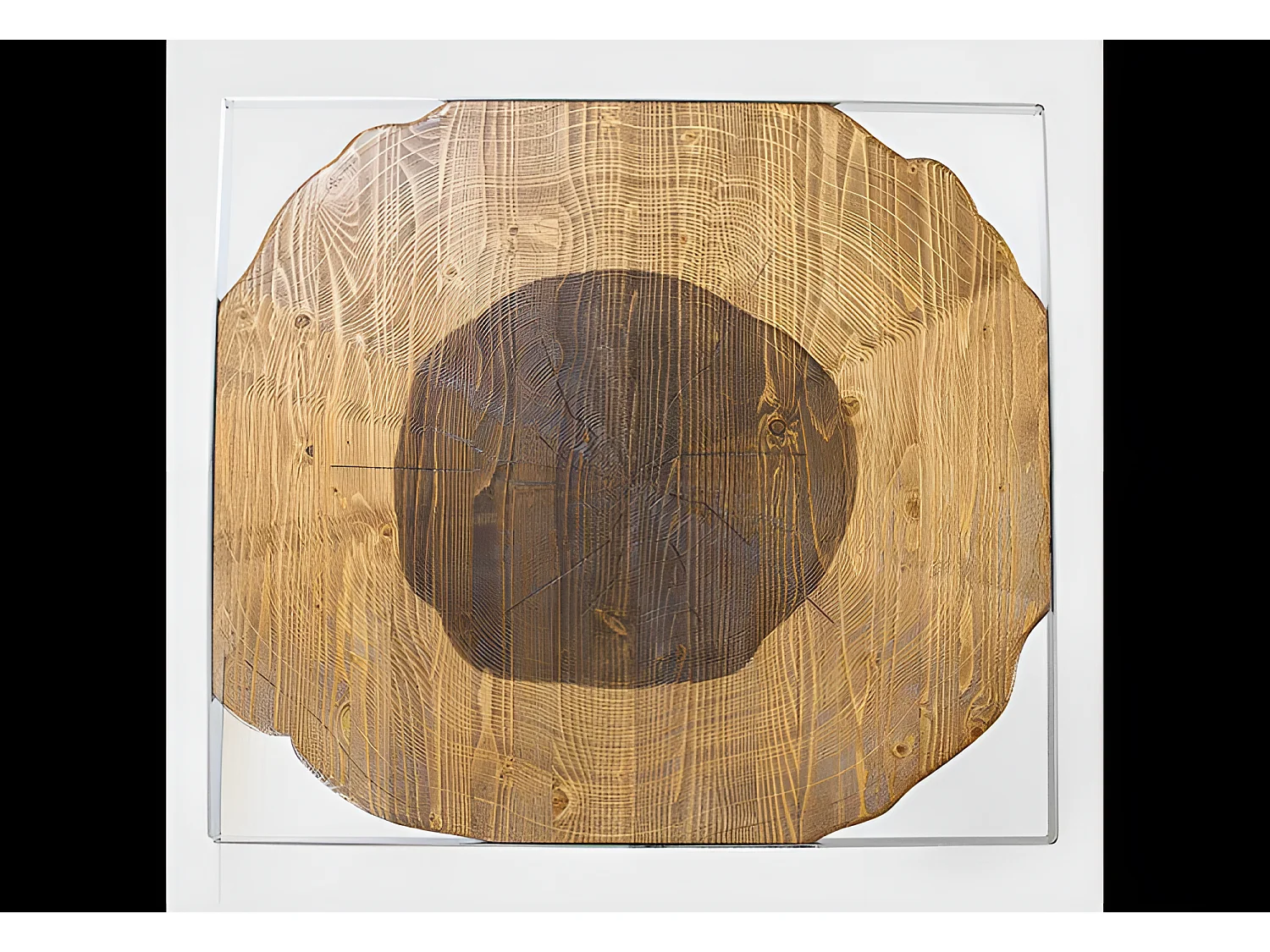 Tavolino Mustang Lux/legno massello metallo/marrone oro