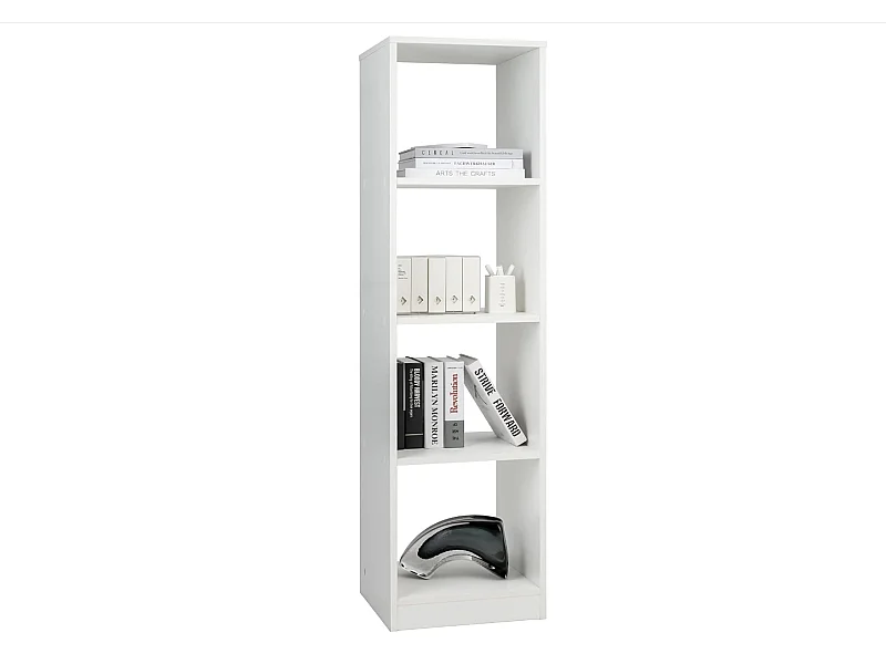 Bibliothèque Étagère Rangement à 5 Niveaux avec 4 Compartiments, Meuble Cube de Rangement en Bois pour Cuisine, Bureau, Salon, Salle d'Étude, 38 x 33 x 142 cm