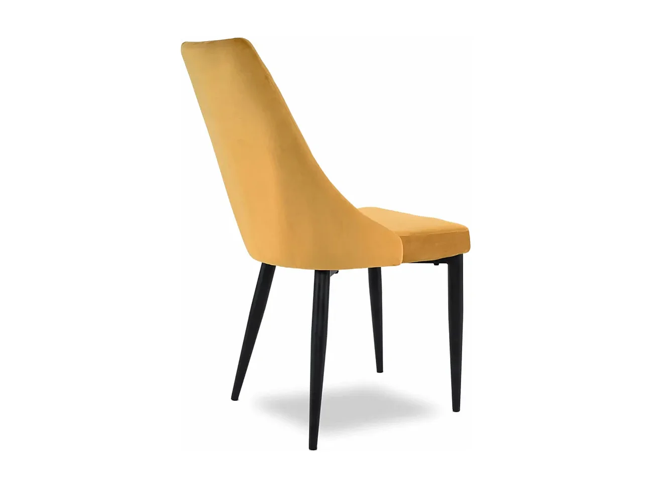 Sedia Pearl/Tessuto-Velluto/Giallo