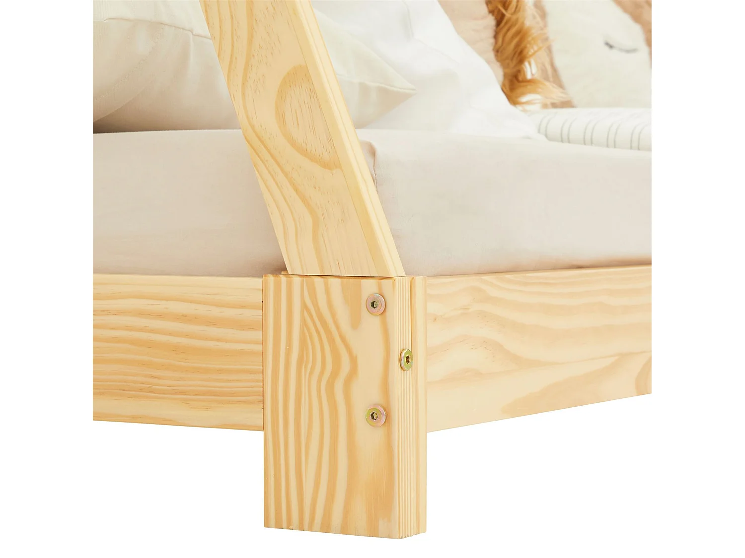 Lit montessori tipi ELIN, 90 x 190 cm lit cabane enfant en pin massif vernis naturel