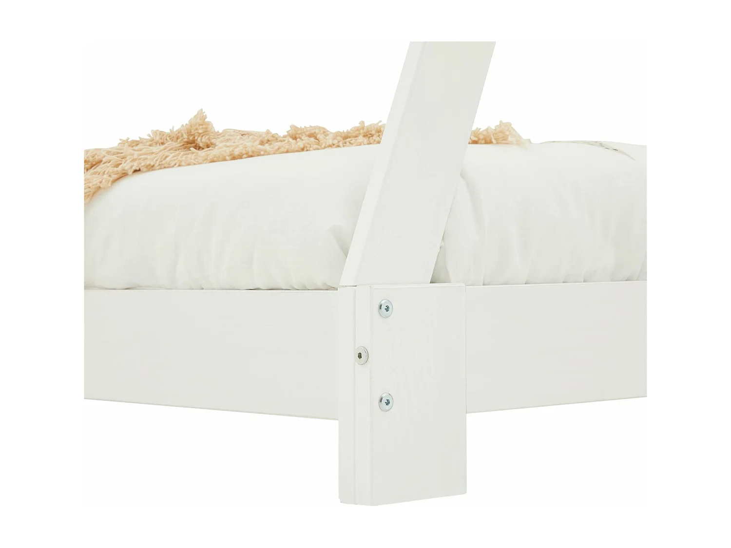 Lit montessori tipi ELIN, 90 x 190 cm lit cabane enfant en pin massif lasuré blanc