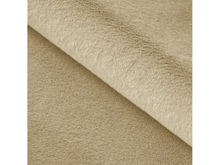Emporius Lit rembourré avec Rangement Alros - Lit 180x200, tissu imitation fourrure, lit adulte Beige (Lapit 29)