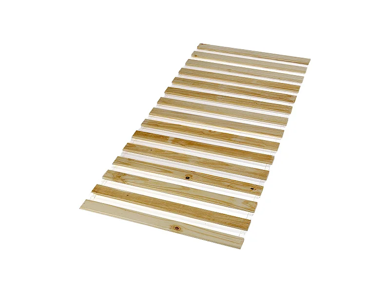 Sommier en pin massif 15 lattes sans cadre compatible couchage 90 x 190 cm et 90 x 200 cm