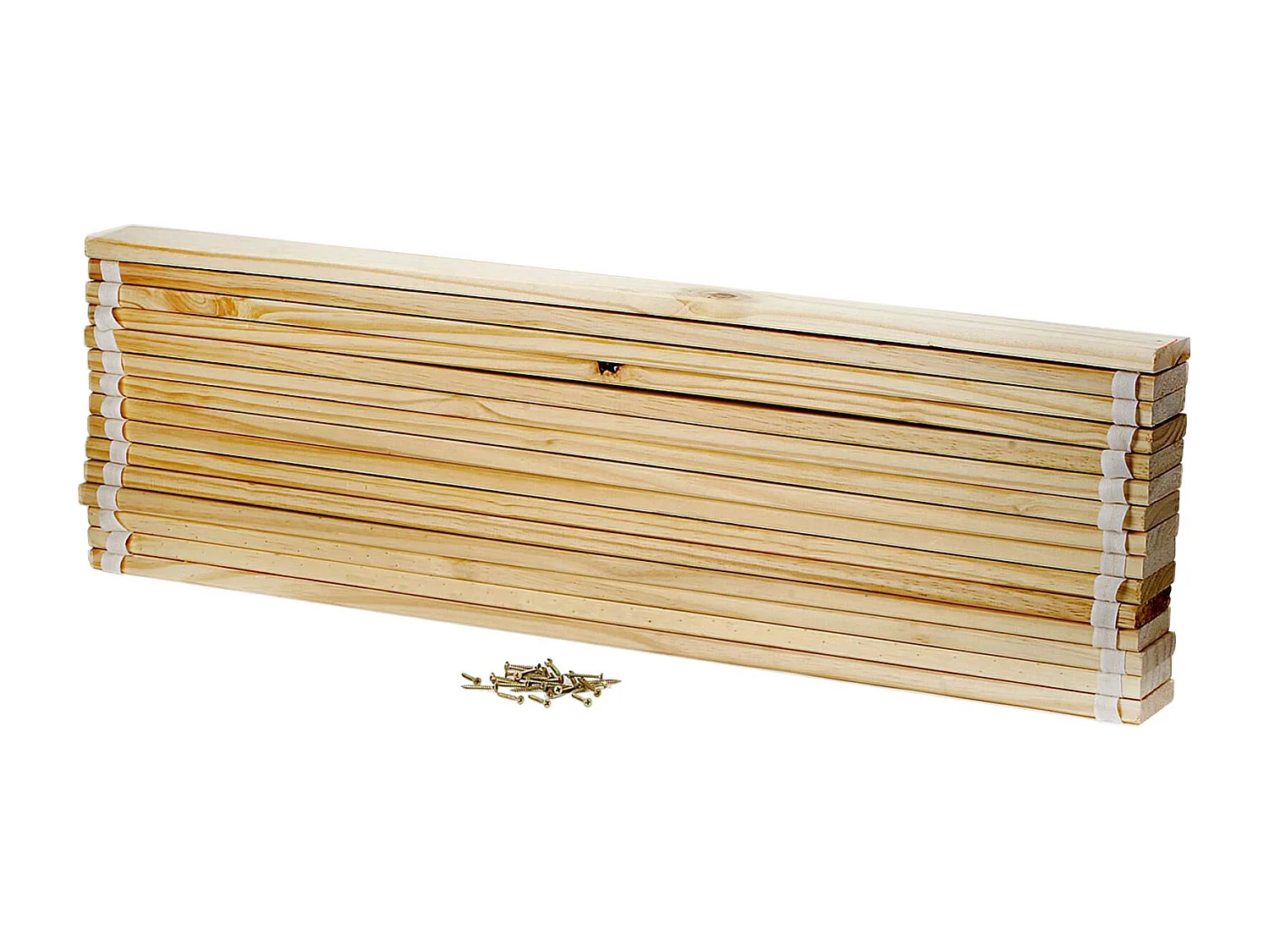 Sommier en pin massif 15 lattes sans cadre compatible couchage 90 x 190 cm et 90 x 200 cm