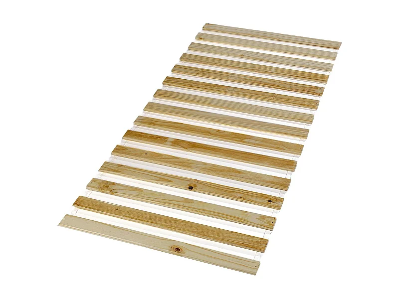 Sommier en pin massif 15 lattes sans cadre compatible couchage 90 x 190 cm et 90 x 200 cm
