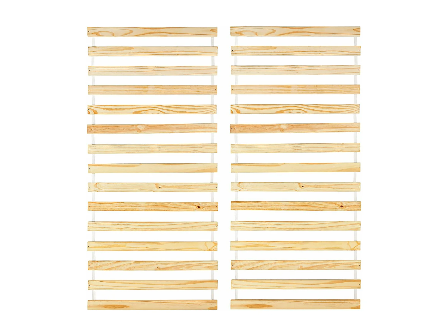 Lot de 2 sommiers en pin massif 15 lattes sans cadre, compatible couchage 90x190 ou 90x200 cm