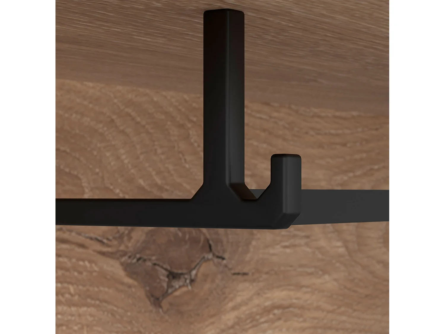 Ensemble banc de rangement à chaussures et portemanteau mural HERA, Avec tringle en métal, Coloris chêne