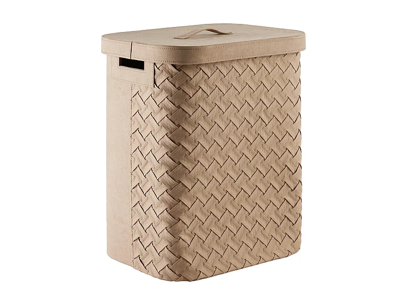 Wäschekorb Babtistin mittleres Beige 53.5 x 31 x 39 cm