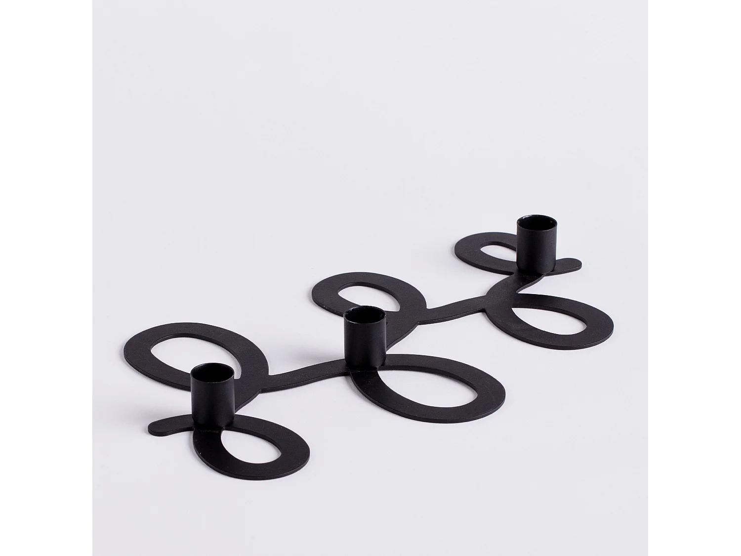 Kerzenständer Blip mittelschwarz 3 x 19 x 30