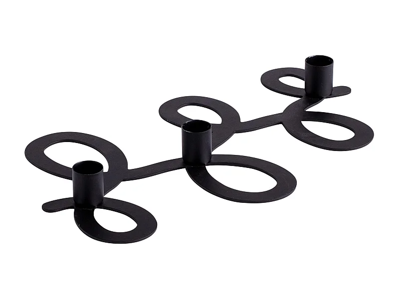 Kerzenständer Blip mittelschwarz 3 x 19 x 30