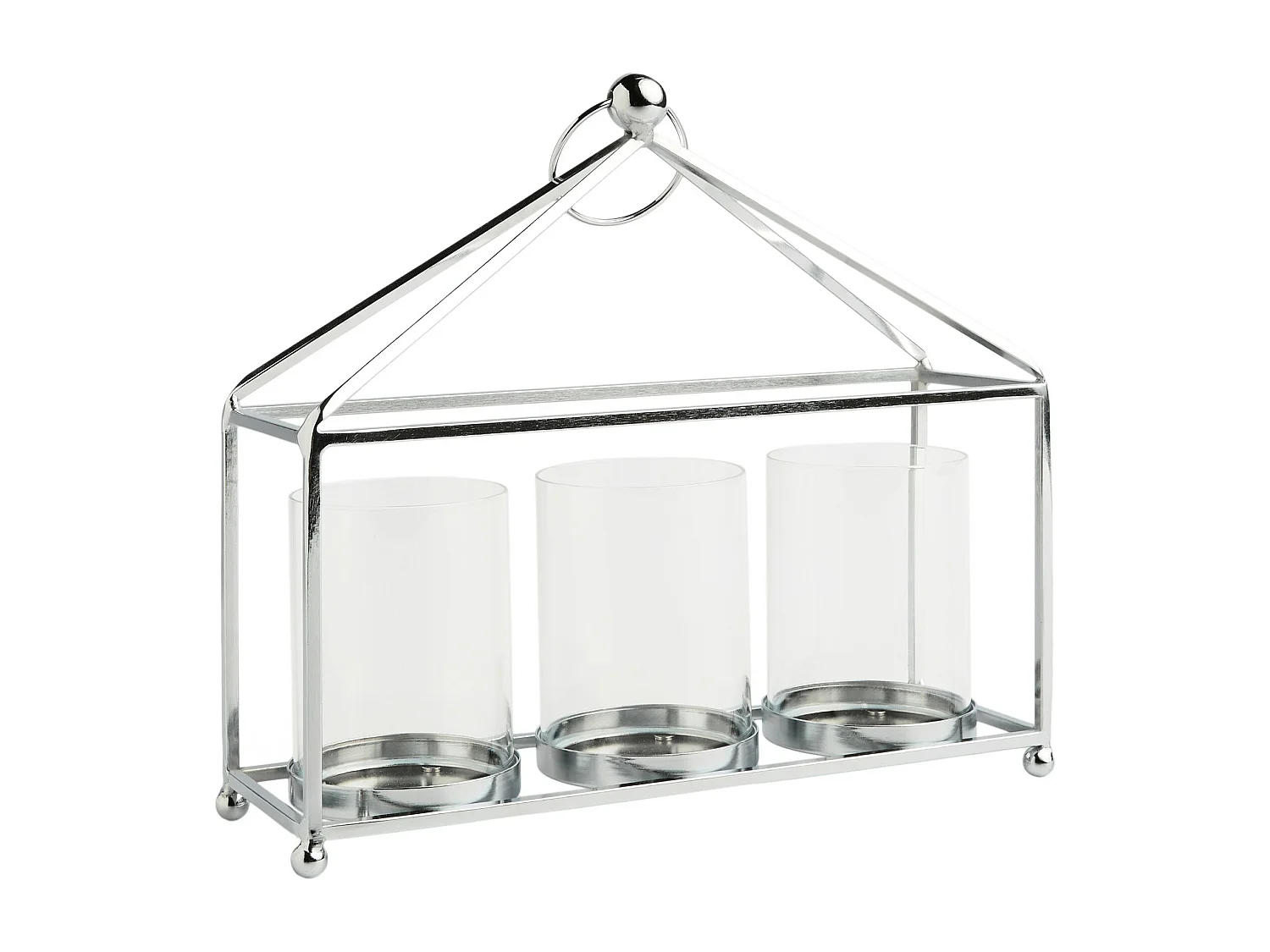 Bougeoir Cassa Argent Moyen 26 x 28 x 8.5