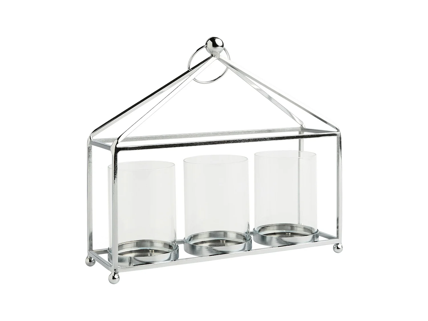 Bougeoir Cassa Argent Moyen 26 x 28 x 8.5