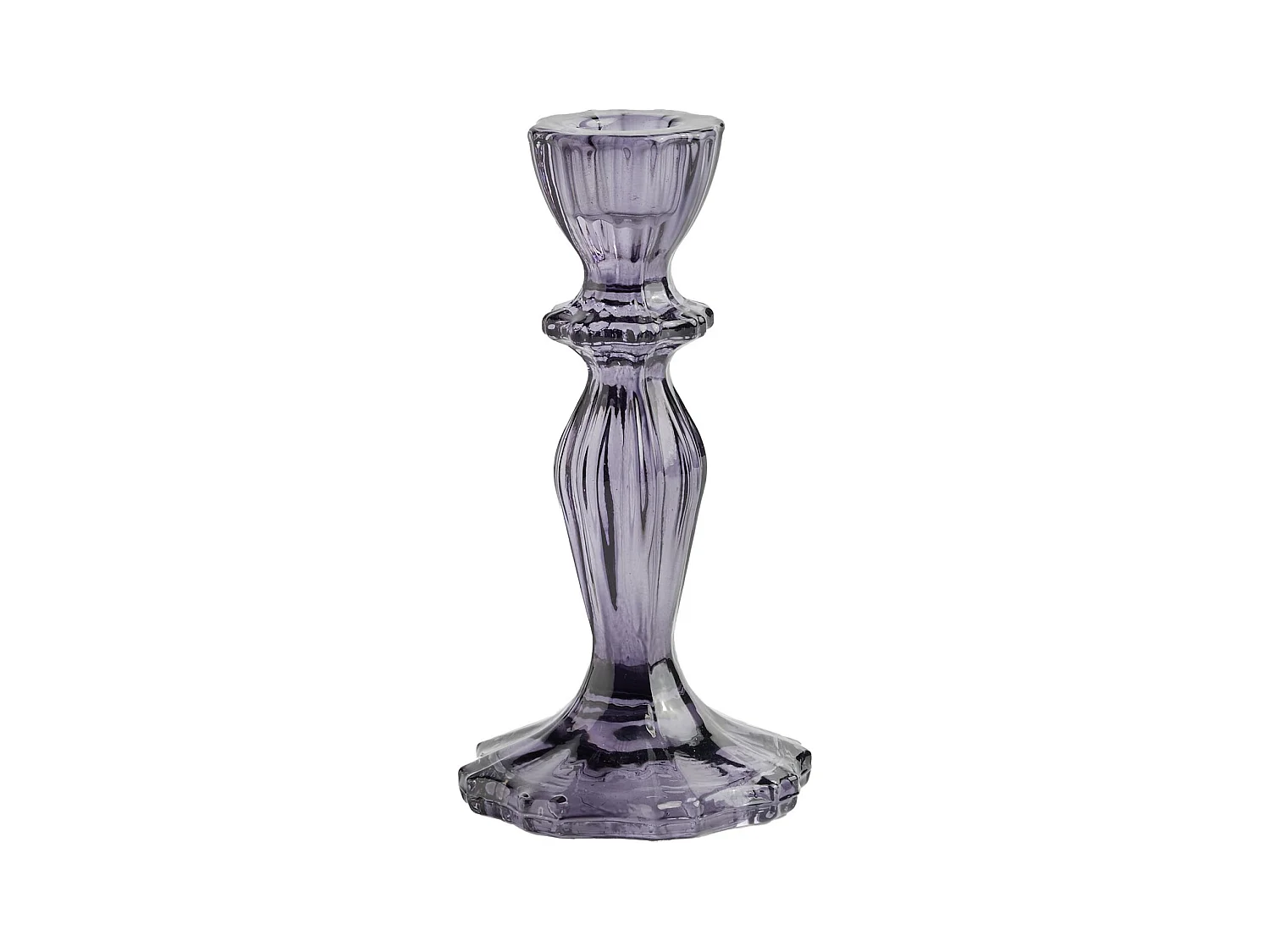 Bougeoir Mirell Violet Moyen 15 x 8