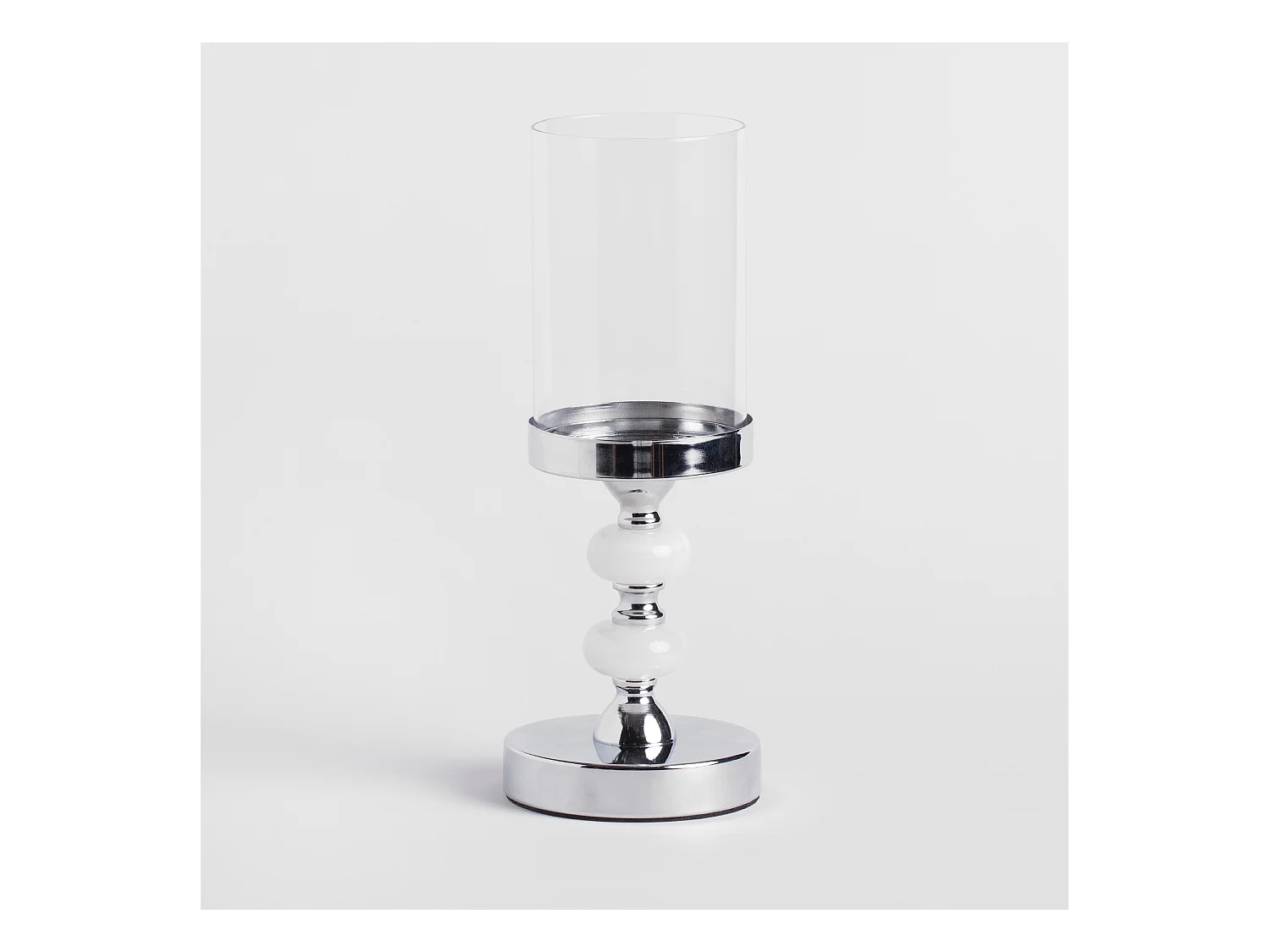 Bougeoir Eleonor Argent Moyen 31 x 12