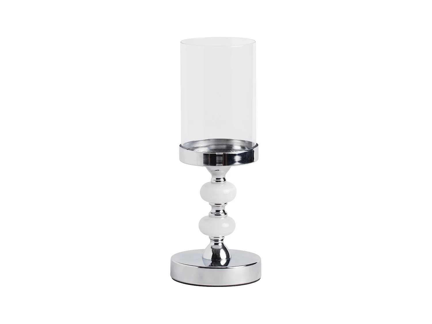 Bougeoir Eleonor Argent Moyen 31 x 12