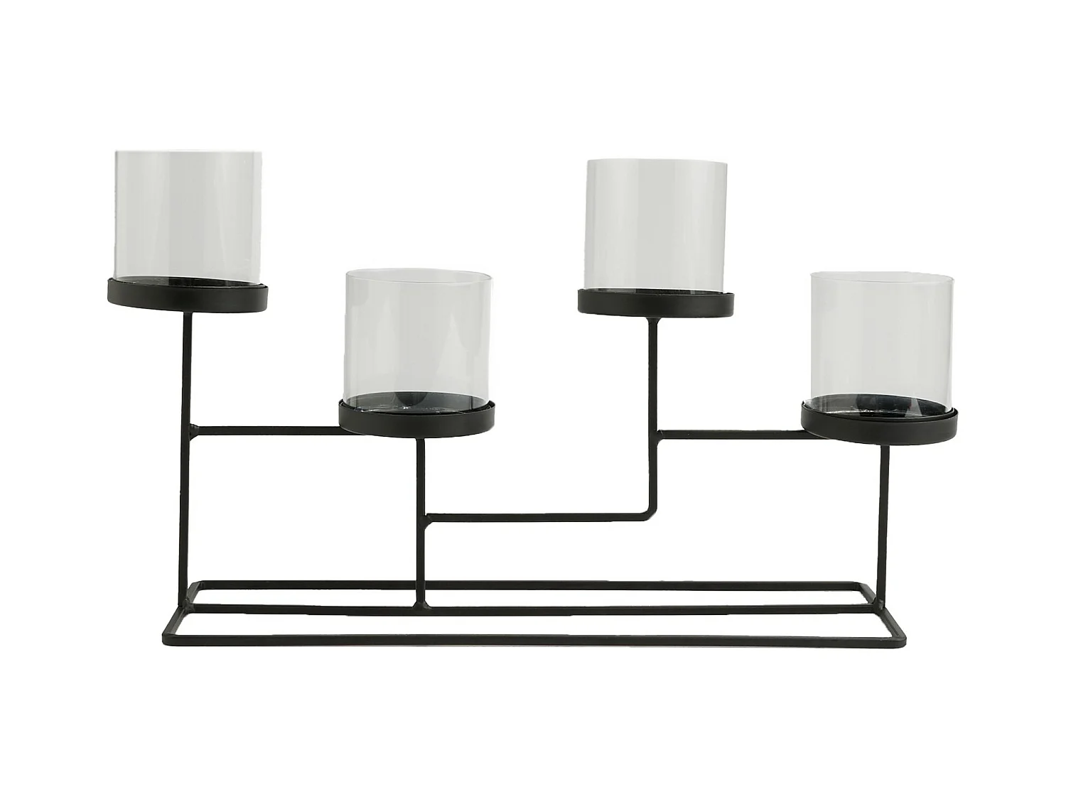 Bougeoir Arczi noir moyen 24 x 45 x 13
