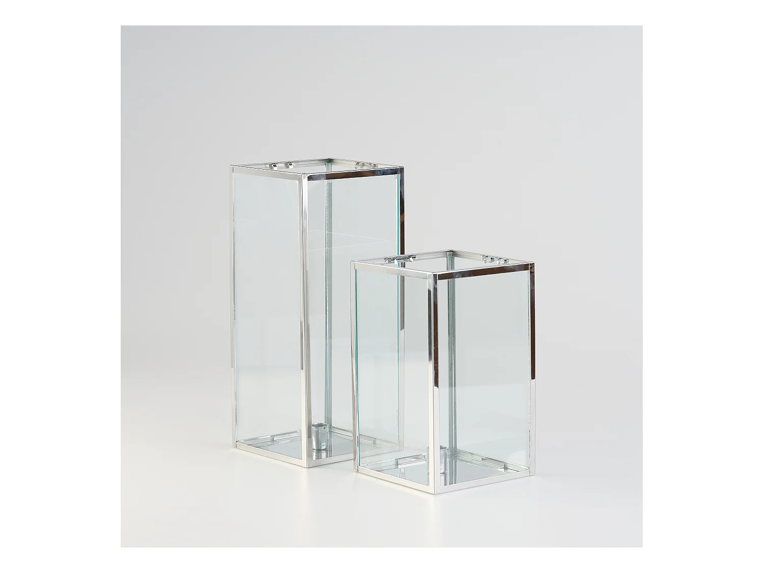 Bougeoir Epoch Argent Moyen 25x15x15
