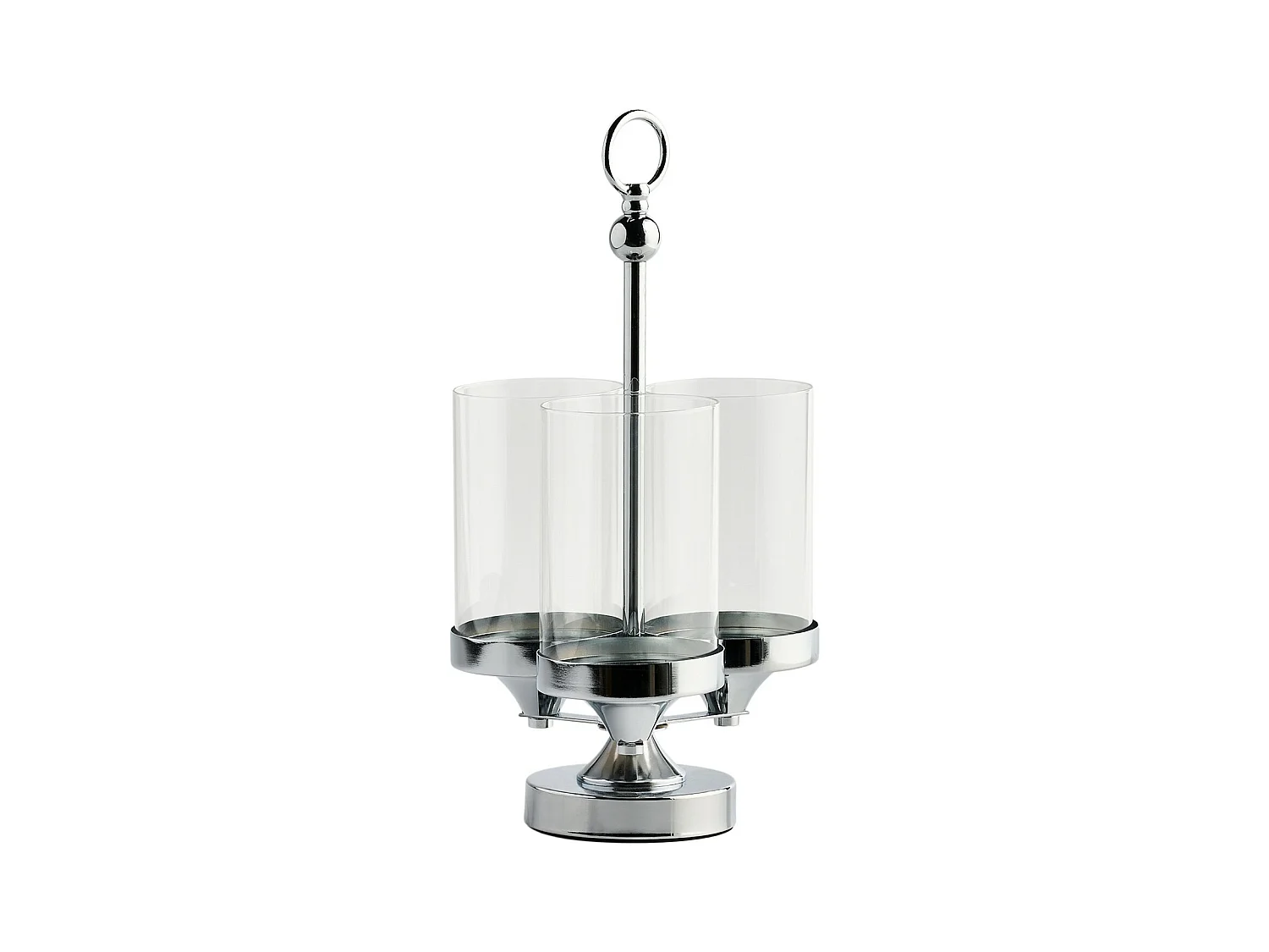 Bougeoir Cassas argent moyen 40 x 21