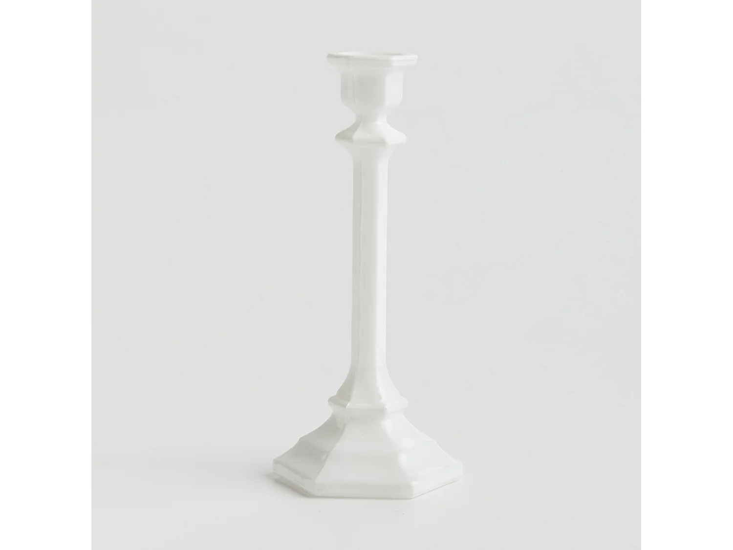 Bougeoir Kari Blanc Moyen 23 x 10