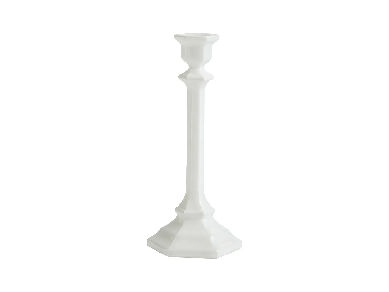 Bougeoir Kari Blanc Moyen 23 x 10