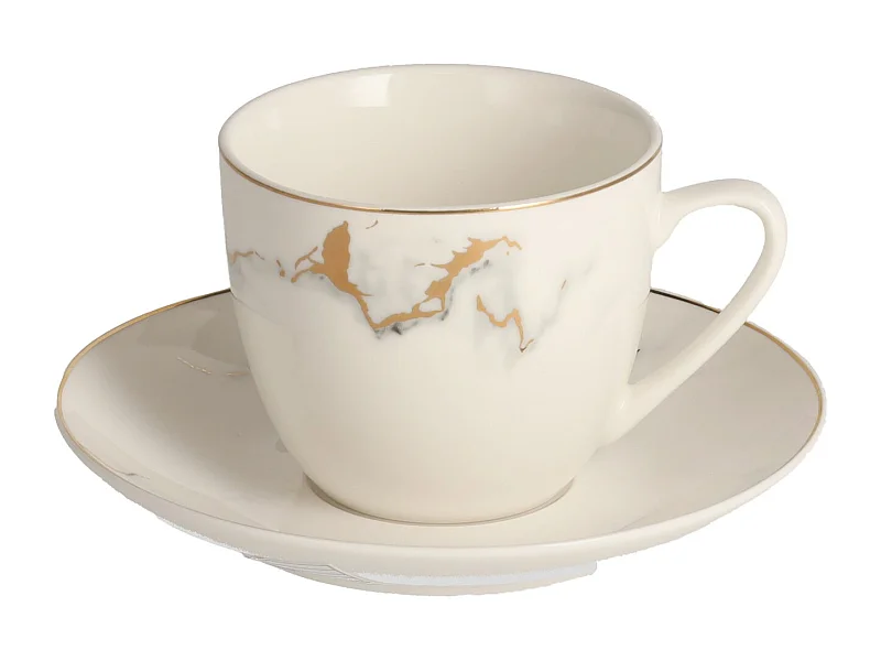 Tasse Mit Untertasse Marberis Mittelweiß 190ml
