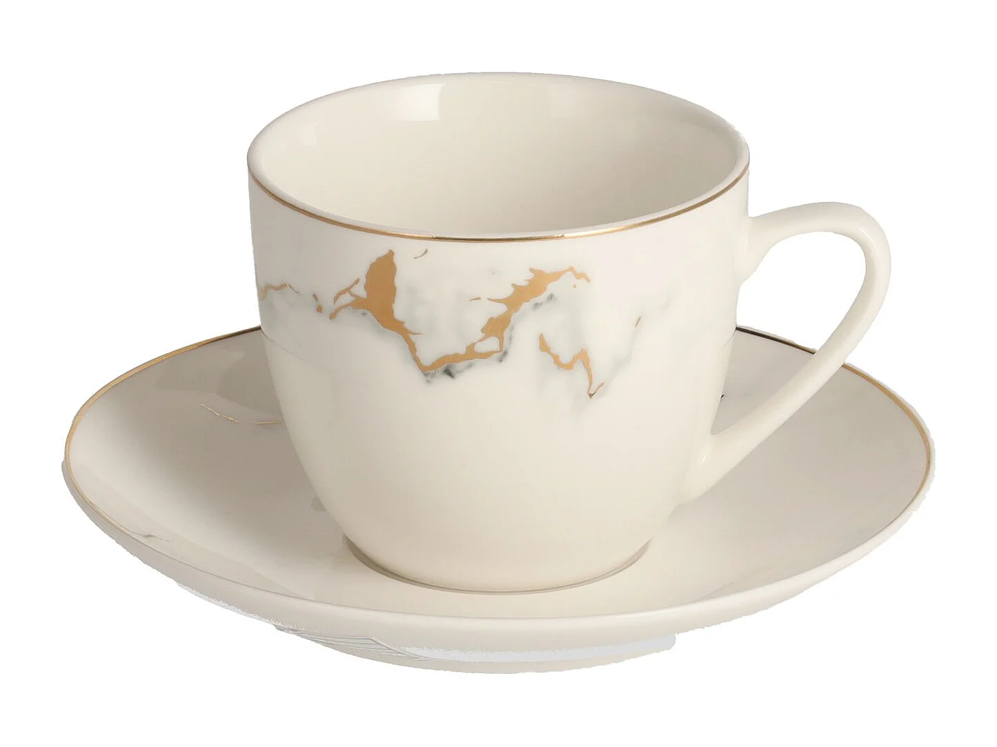 Tasse Mit Untertasse Marberis Mittelweiß 190ml