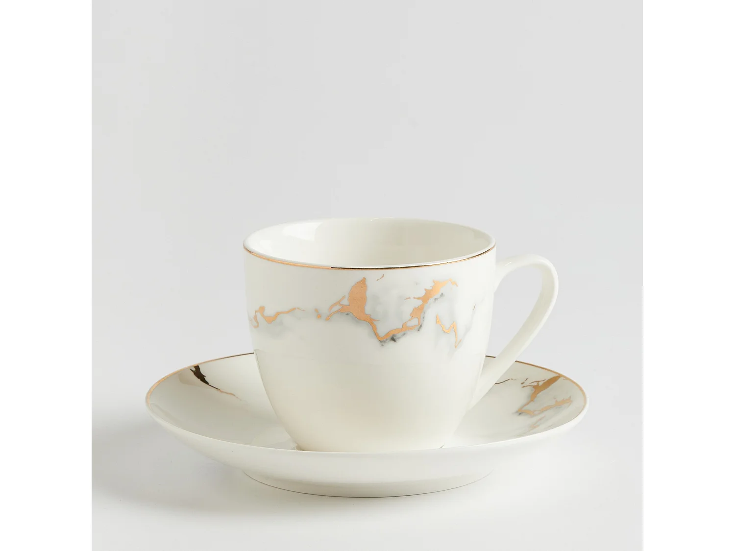 Tasse Mit Untertasse Marberis Mittelweiß 190ml