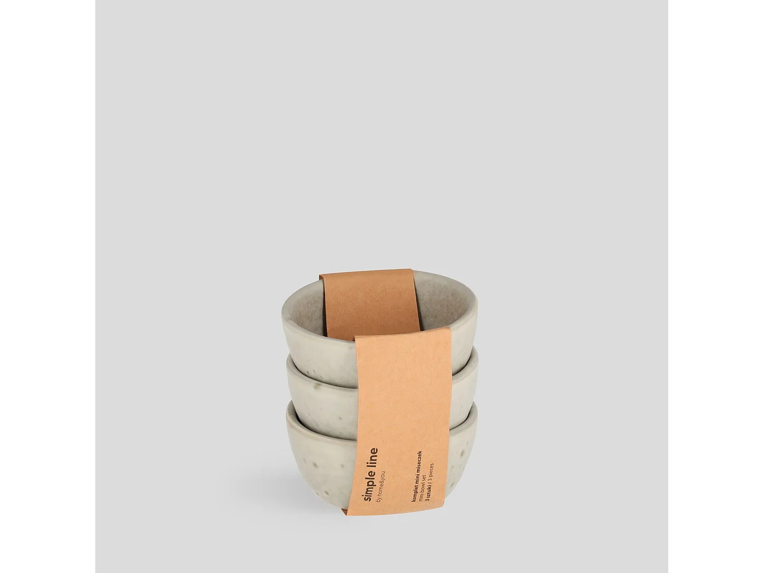 Ensemble De Petits Bols Liyah Gris Moyen 4.5 x 10