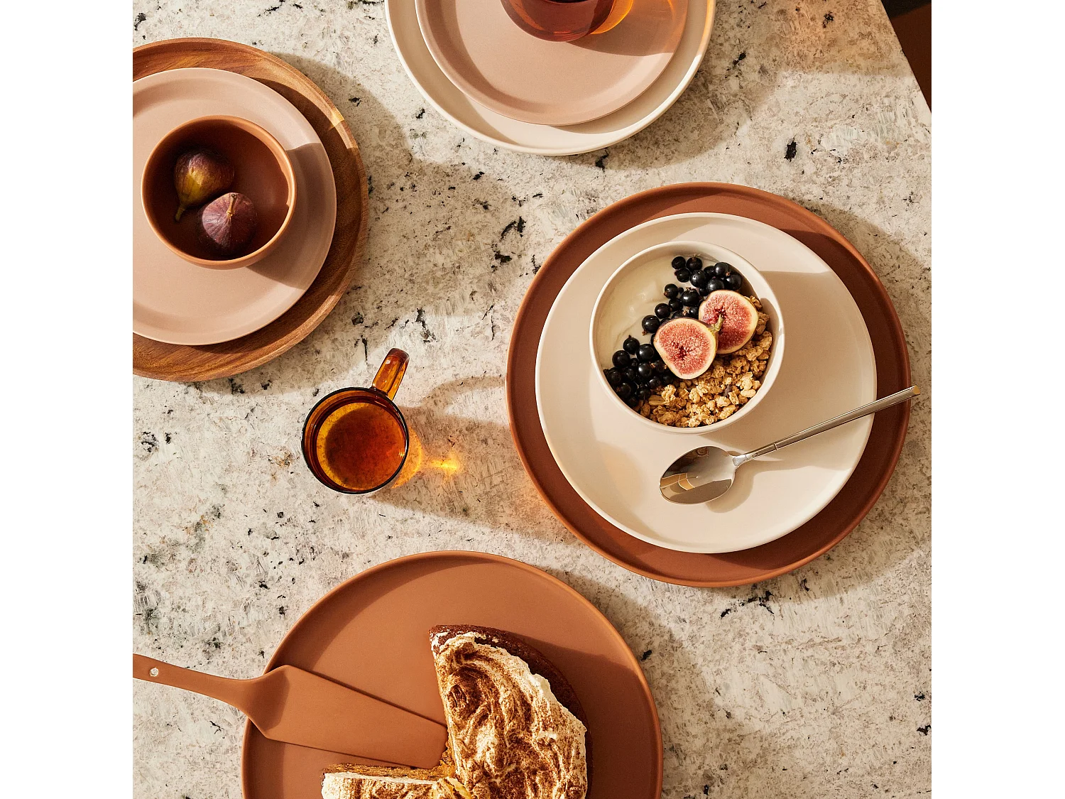 Dessertteller Sueno mittelbraun 19,8 cm