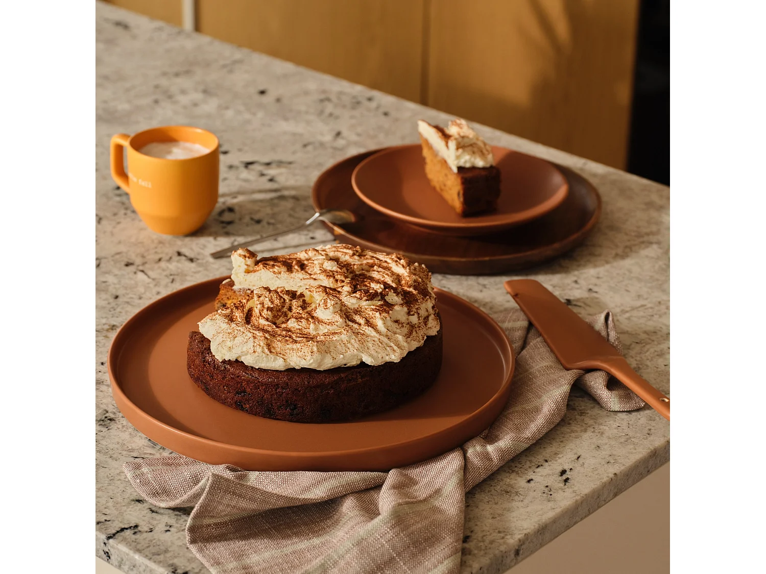 Dessertteller Sueno mittelbraun 19,8 cm