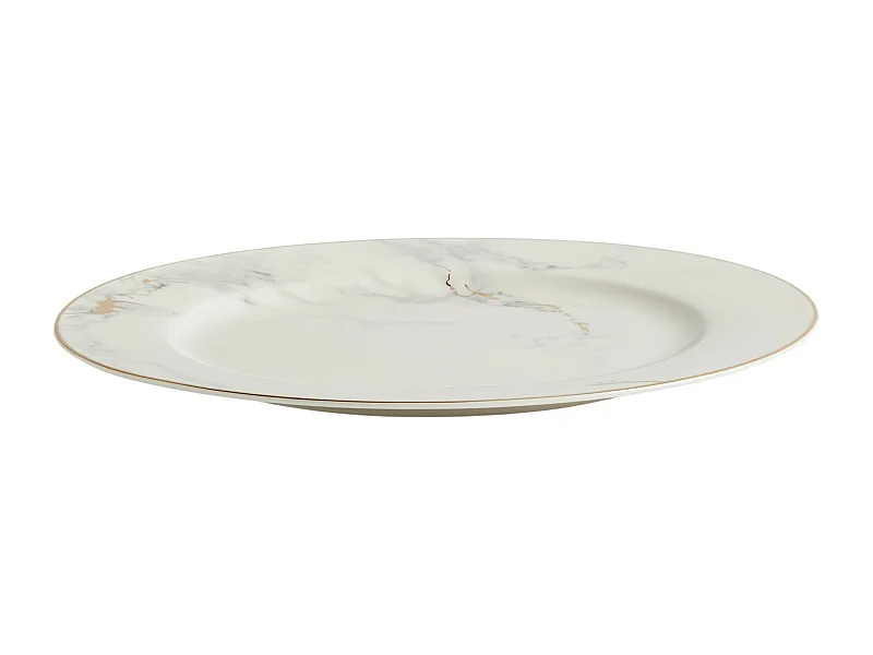 Assiette Plate Marberis Blanc Moyen 2x27