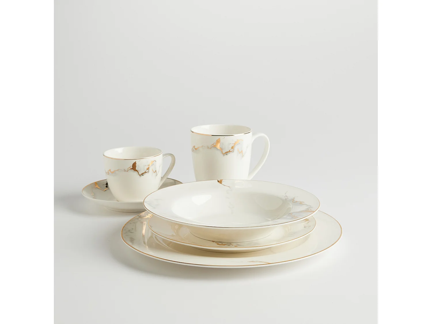 Essteller Marberis mittelweiß 27 cm