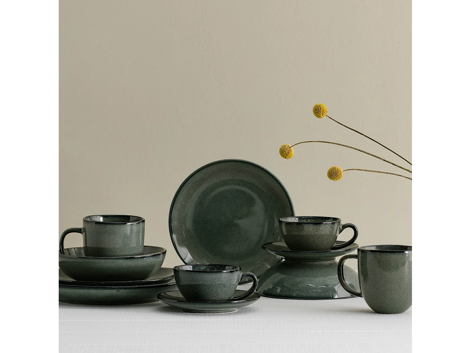 Assiette Plate Dobble vert moyen 3.5 x 27