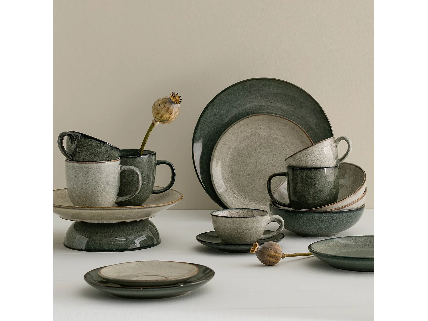 Assiette Plate Dobble vert moyen 3.5 x 27