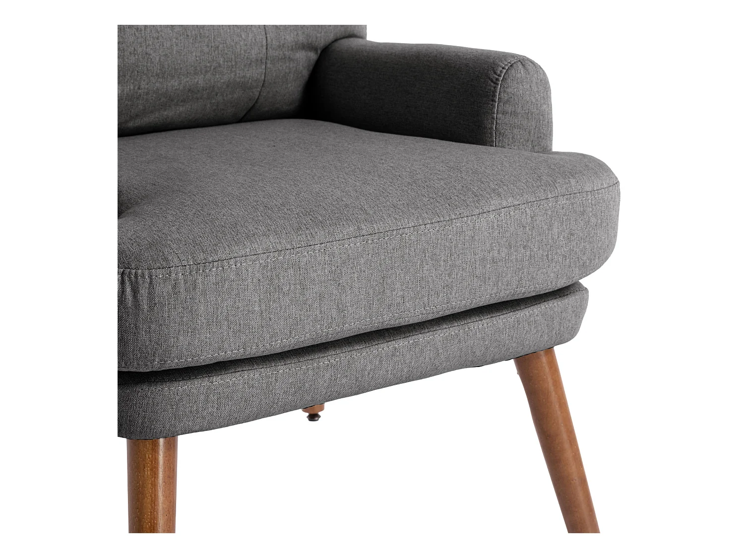 Chaise longue avec repose-pieds, dossier réglable sur 10 niveaux, inclinable, chaise avec étagère latérale-Gris