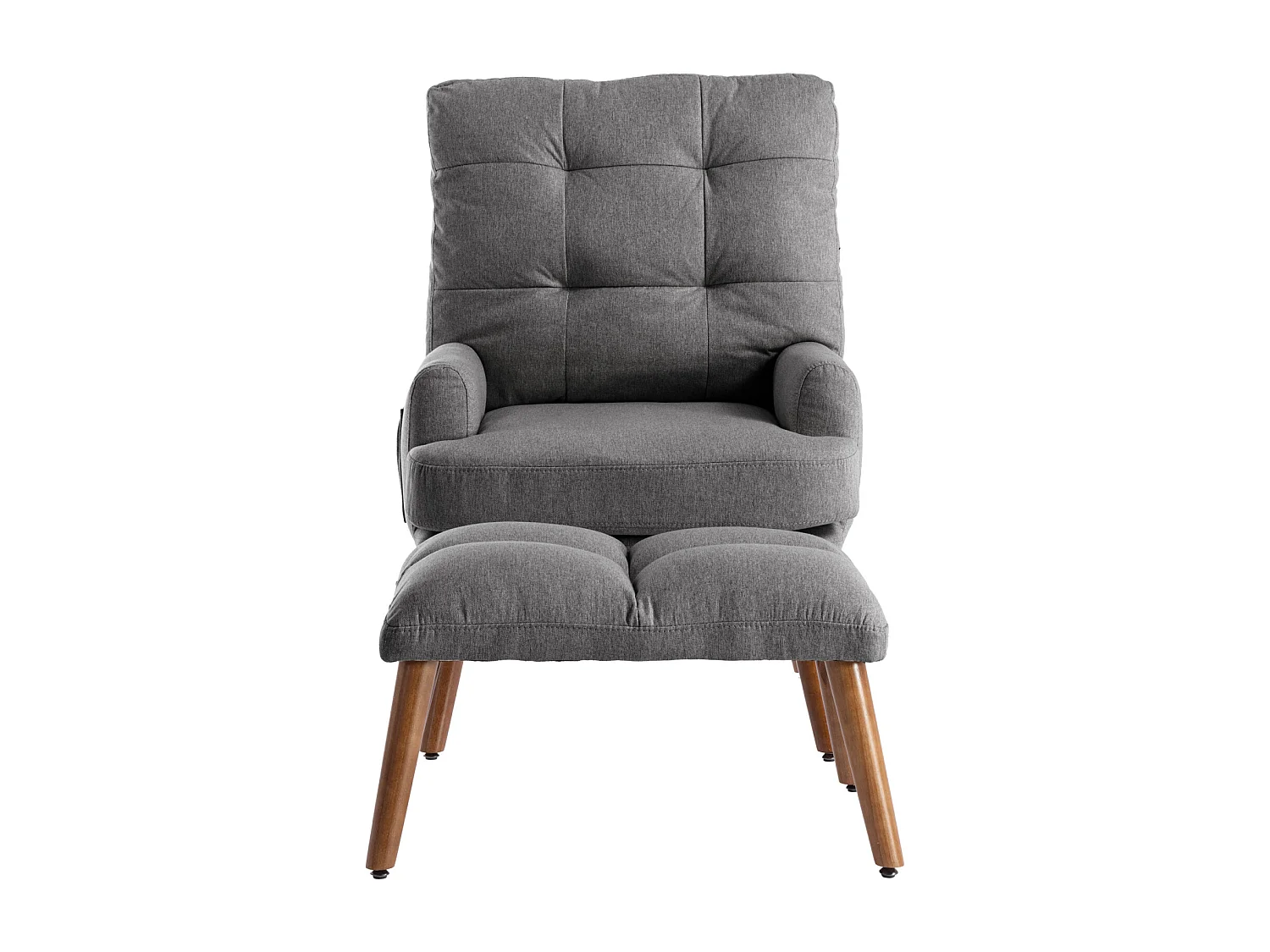 Chaise longue con poggiapiedi, schienale regolabile in 10 posizioni, reclinabile, sedia con ripiano laterale-Grigio