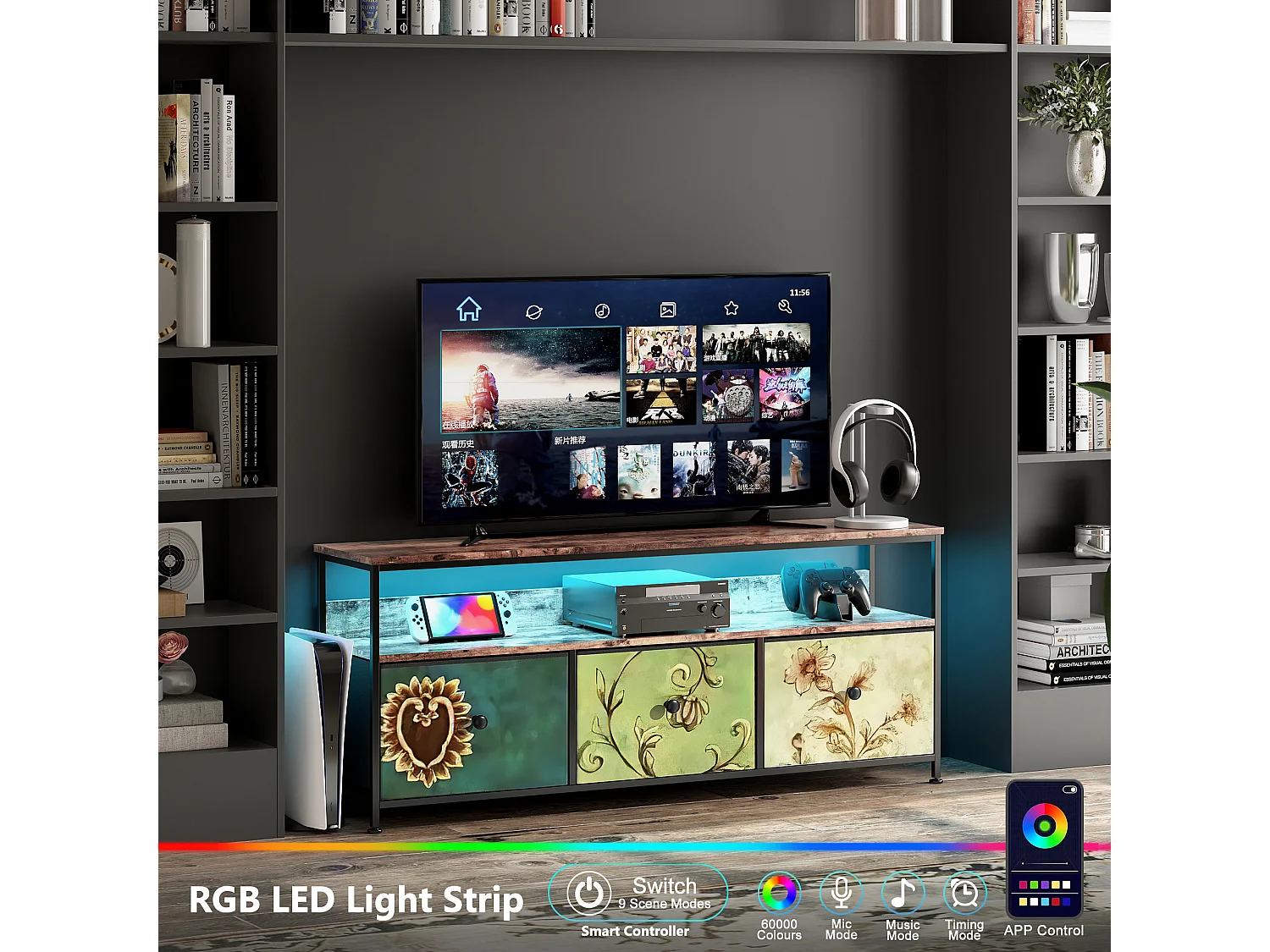 Meuble TV, Meuble TV avec 3 tiroirs - salon, salle de divertissement,chambre à coucher