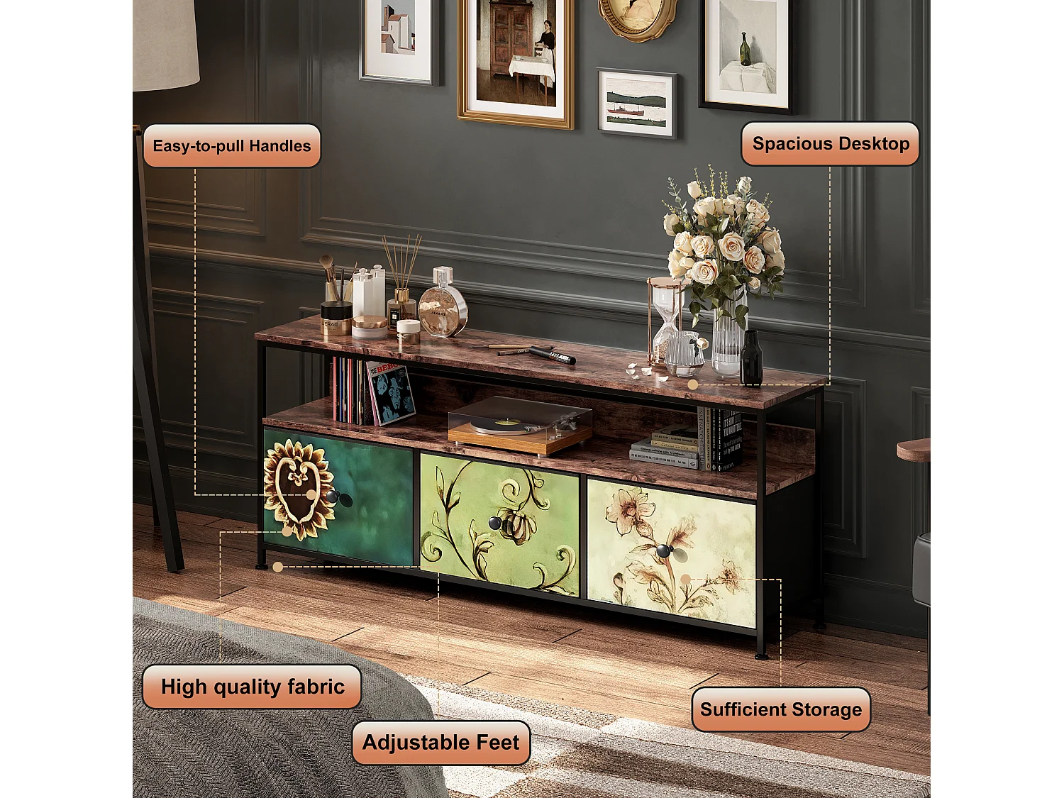 Meuble TV, Meuble TV avec 3 tiroirs - salon, salle de divertissement,chambre à coucher