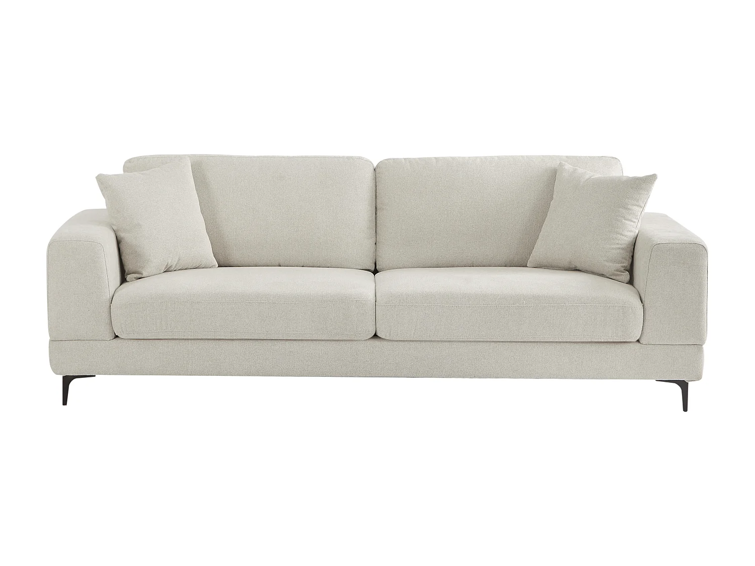 Sofa 3-Sitzer & Sessel - Strukturstoff - Beige - JAMOLO