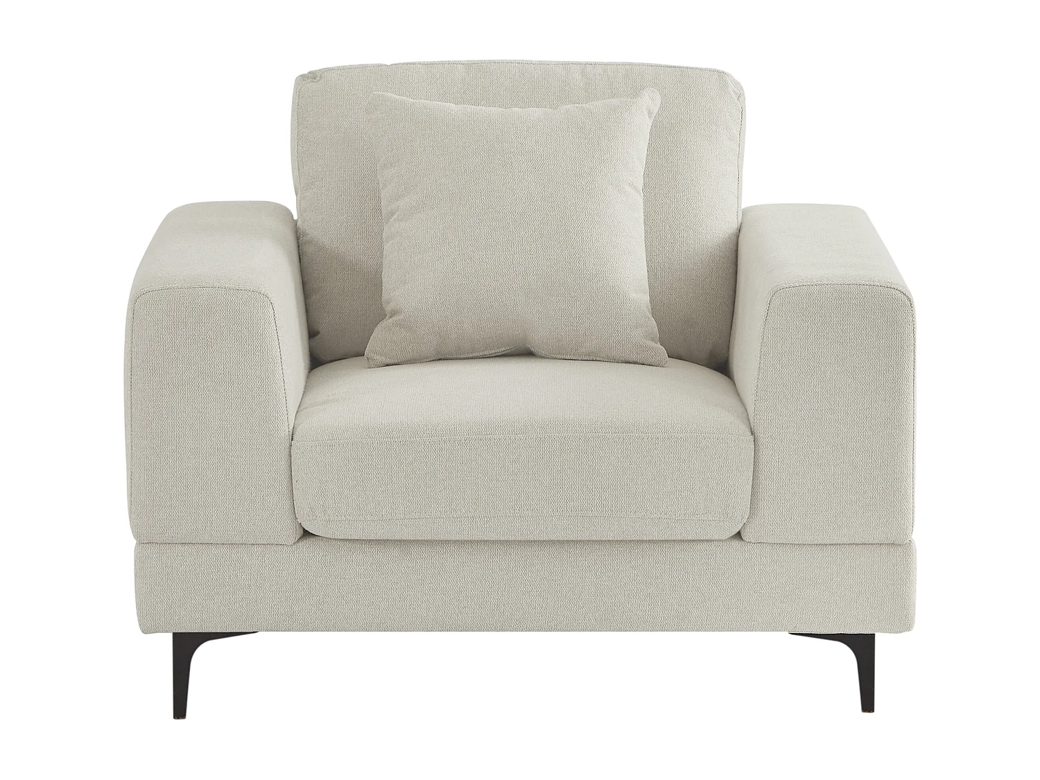 Canapé 3 places et fauteuil en tissu texturé beige JAMOLO