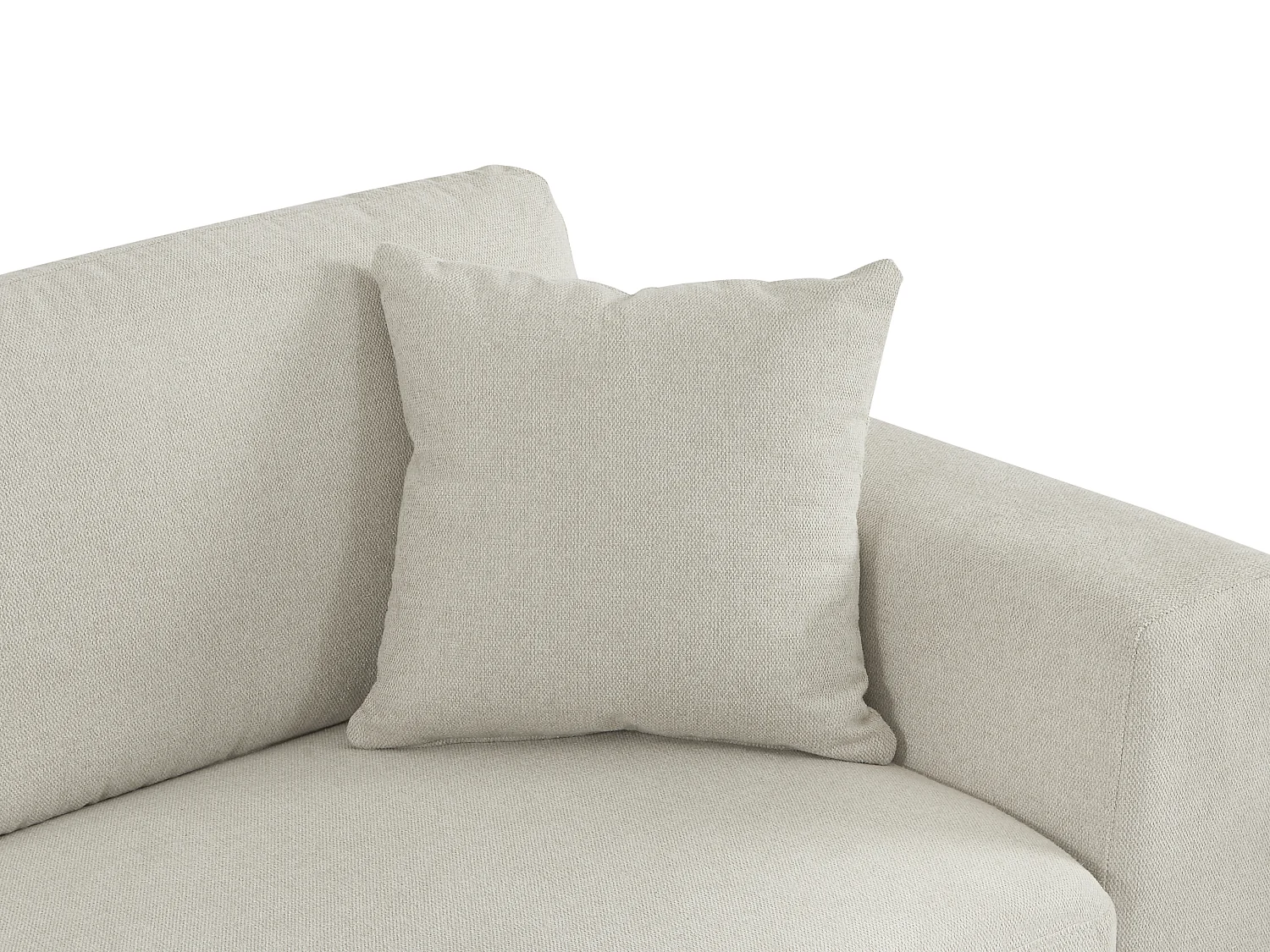 Canapé 3 places et fauteuil en tissu texturé beige JAMOLO