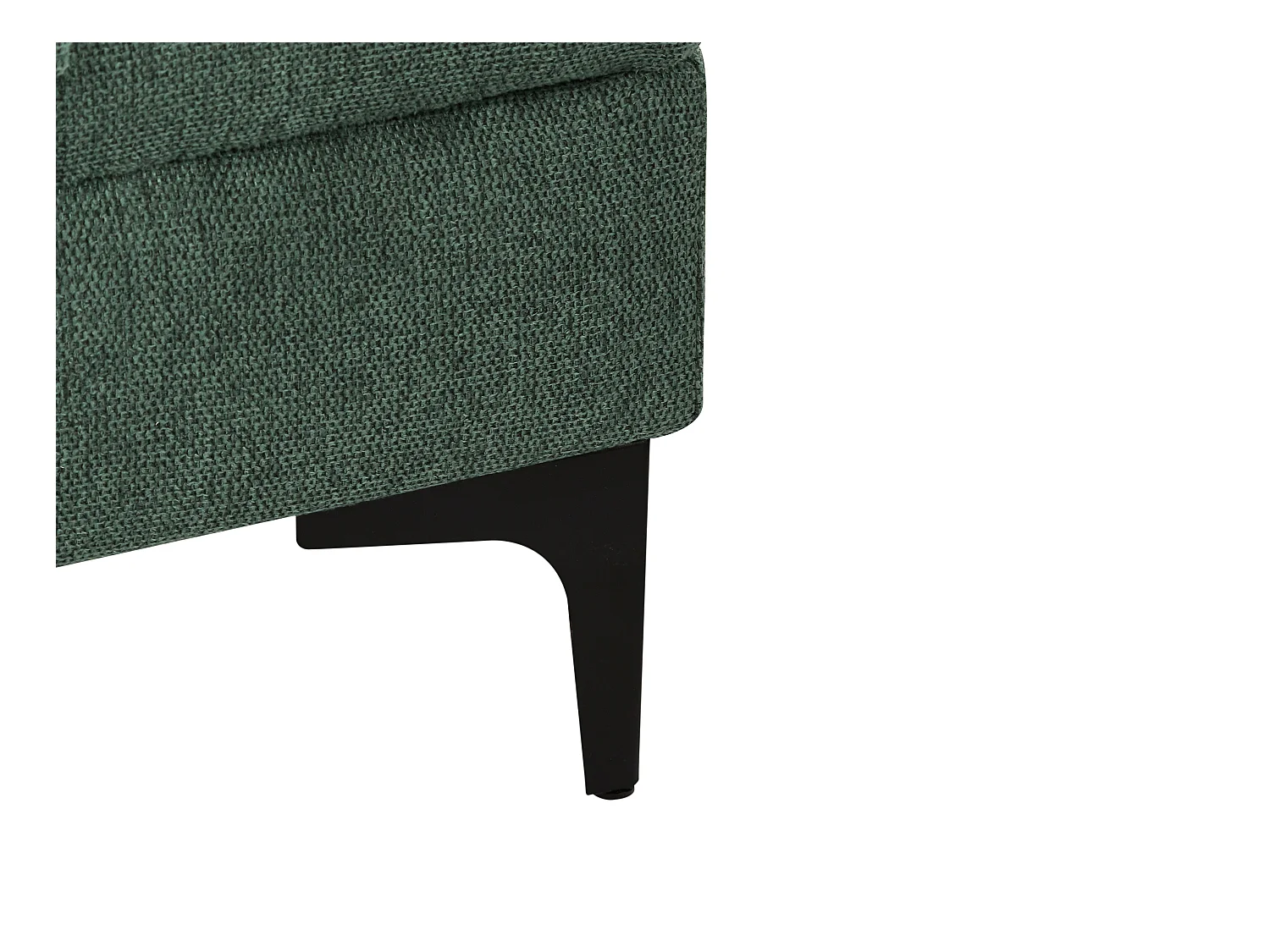 Canapé 3 places et fauteuil en tissu texturé vert JAMOLO