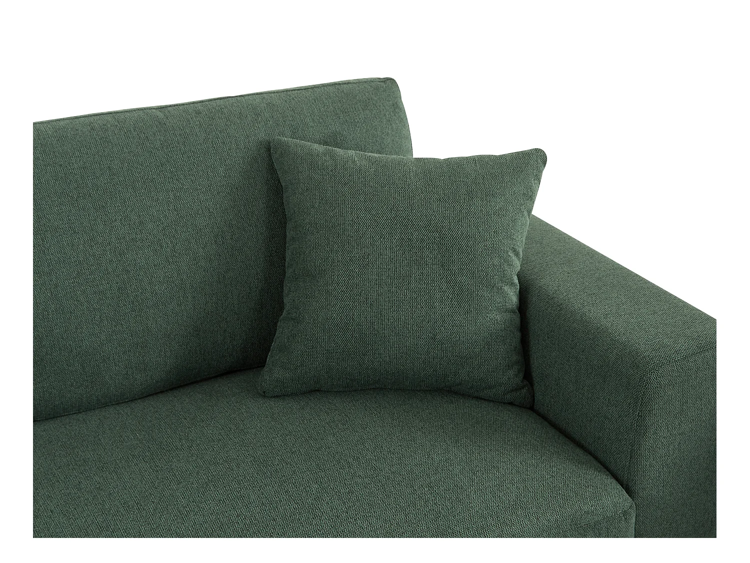 Canapé 3 places et fauteuil en tissu texturé vert JAMOLO