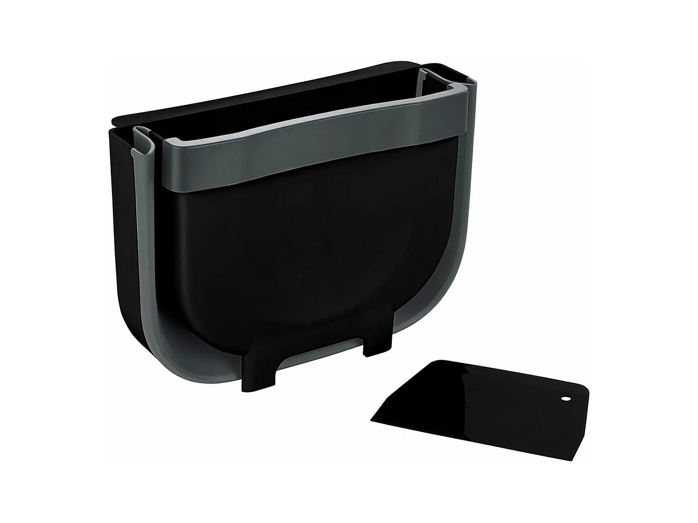 Poubelle pour porte de placard Wenko Fago 55028100 5 L Noir Pliable