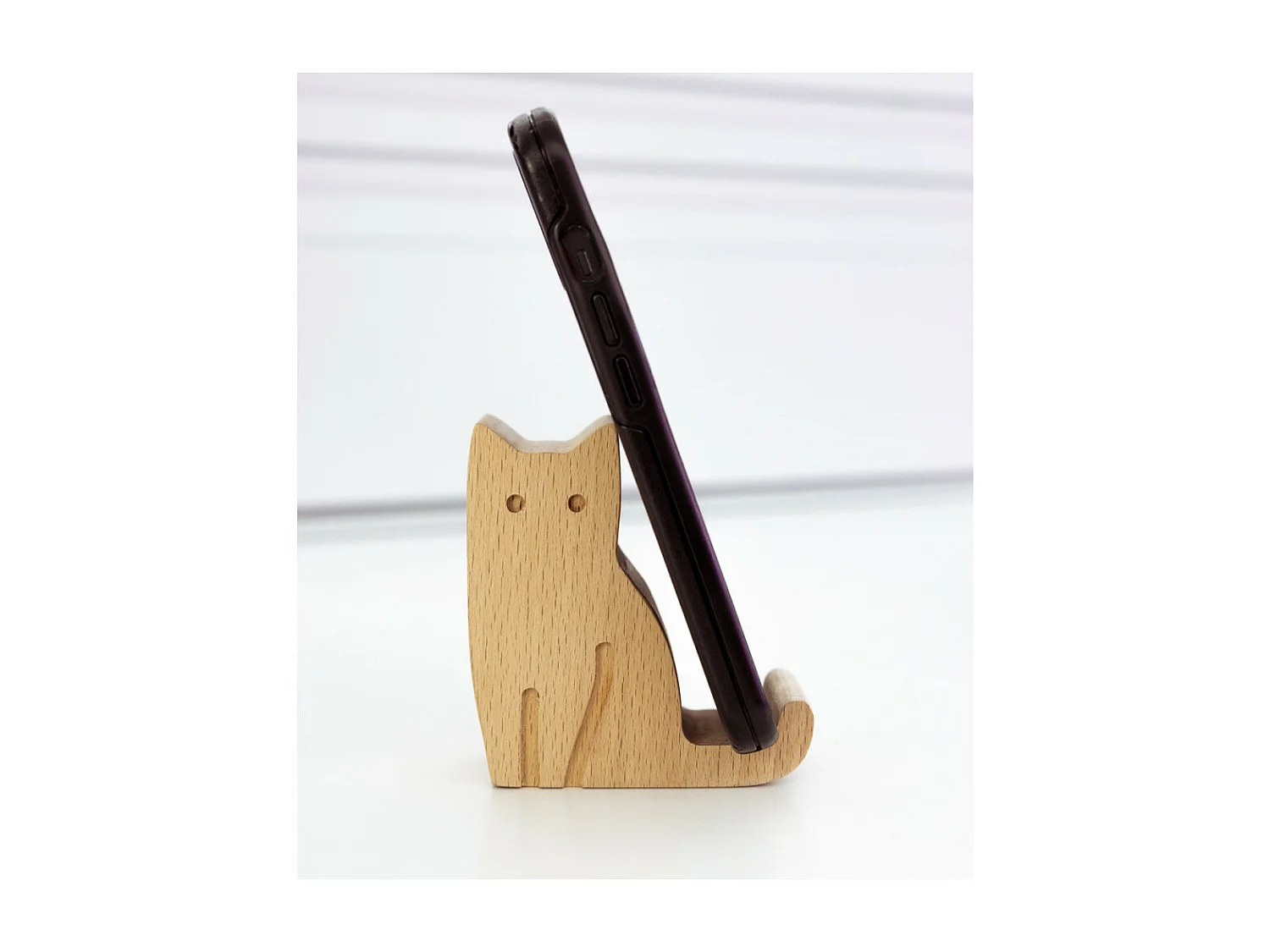 Support téléphone Chat Naturel  Kikkerland