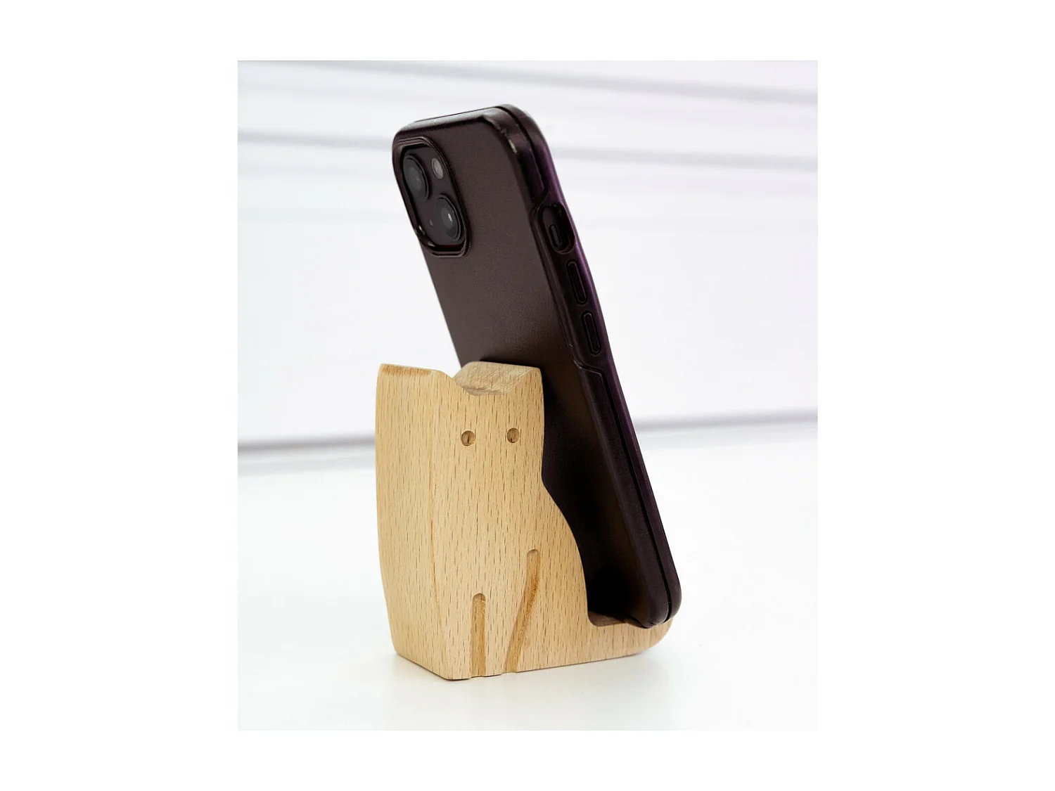 Support téléphone Chat Naturel  Kikkerland