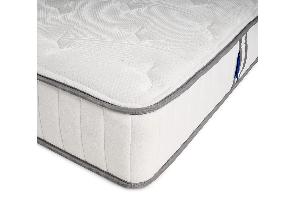 Matelas 180 x 200 cm ressorts ensachés et mousse viscoélastique - épaisseur 23cm - Confort Ferme - IDEAL