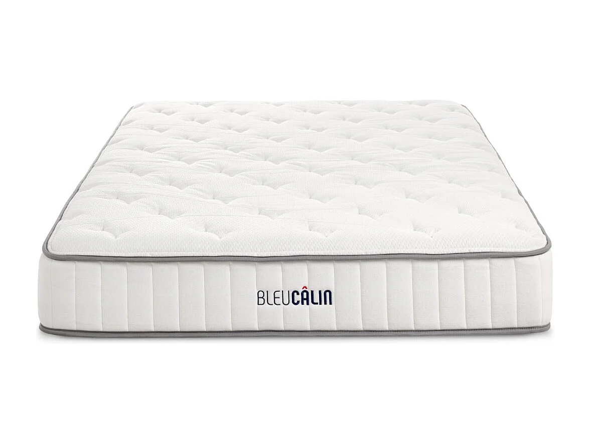 Matelas 180 x 200 cm ressorts ensachés et mousse viscoélastique - épaisseur 23cm - Confort Ferme - IDEAL